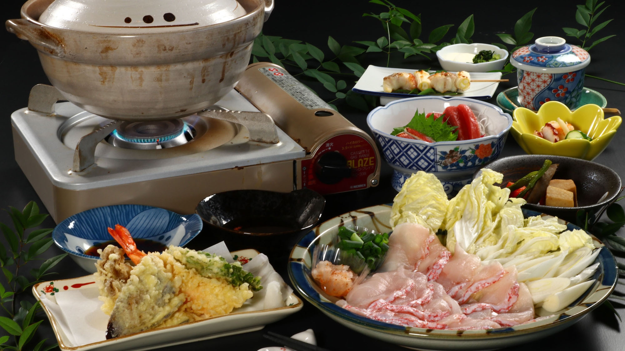 【2月限定】１日１組限定！幻の高級魚「ベニアコウ」のしゃぶしゃぶと串焼きを堪能♪2食付