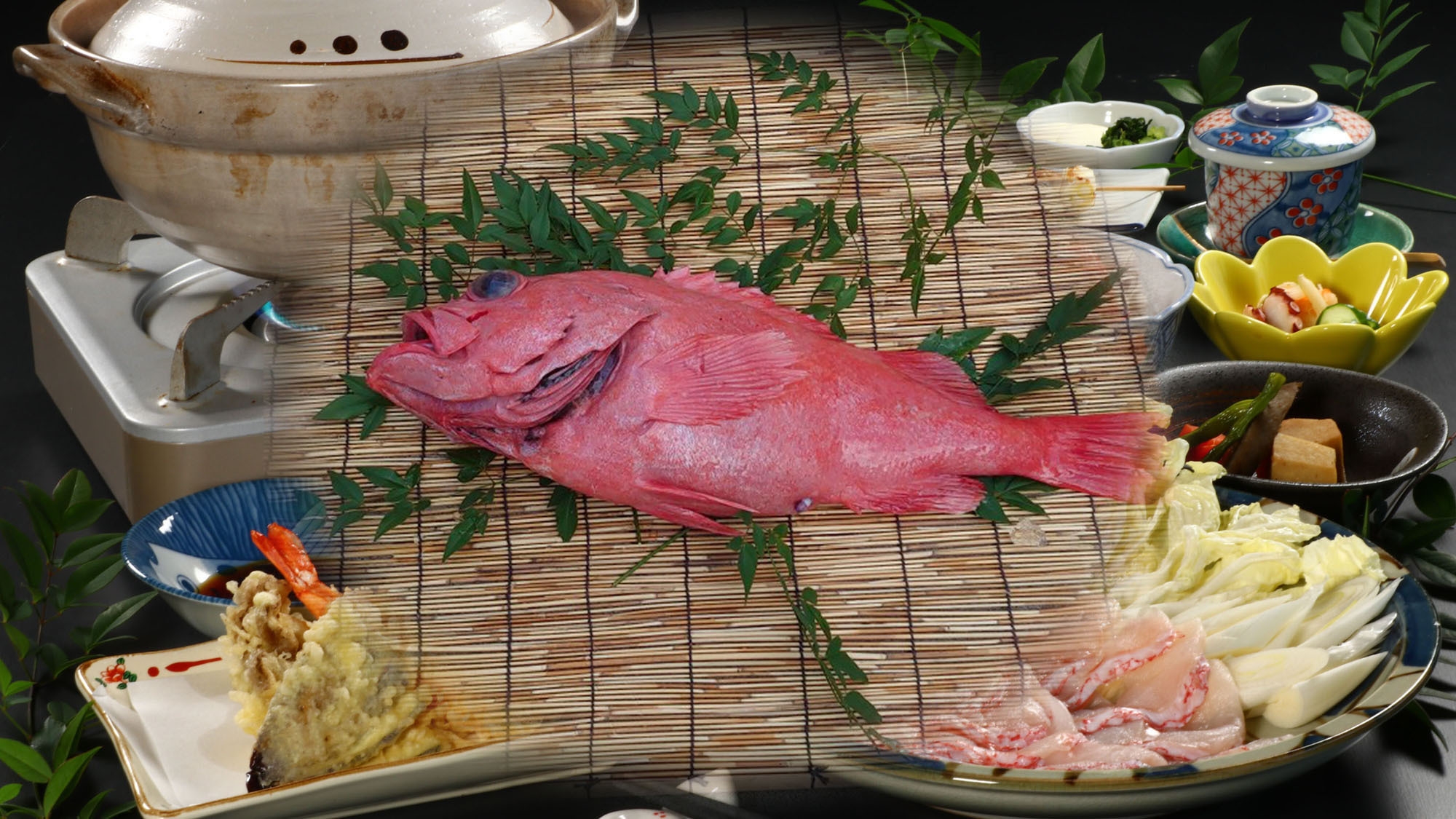 【2月限定】１日１組限定！幻の高級魚「ベニアコウ」のしゃぶしゃぶと串焼きを堪能♪2食付