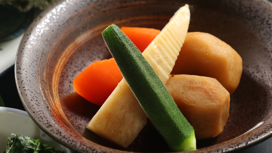 【夕食】　三浦野菜の煮物*
