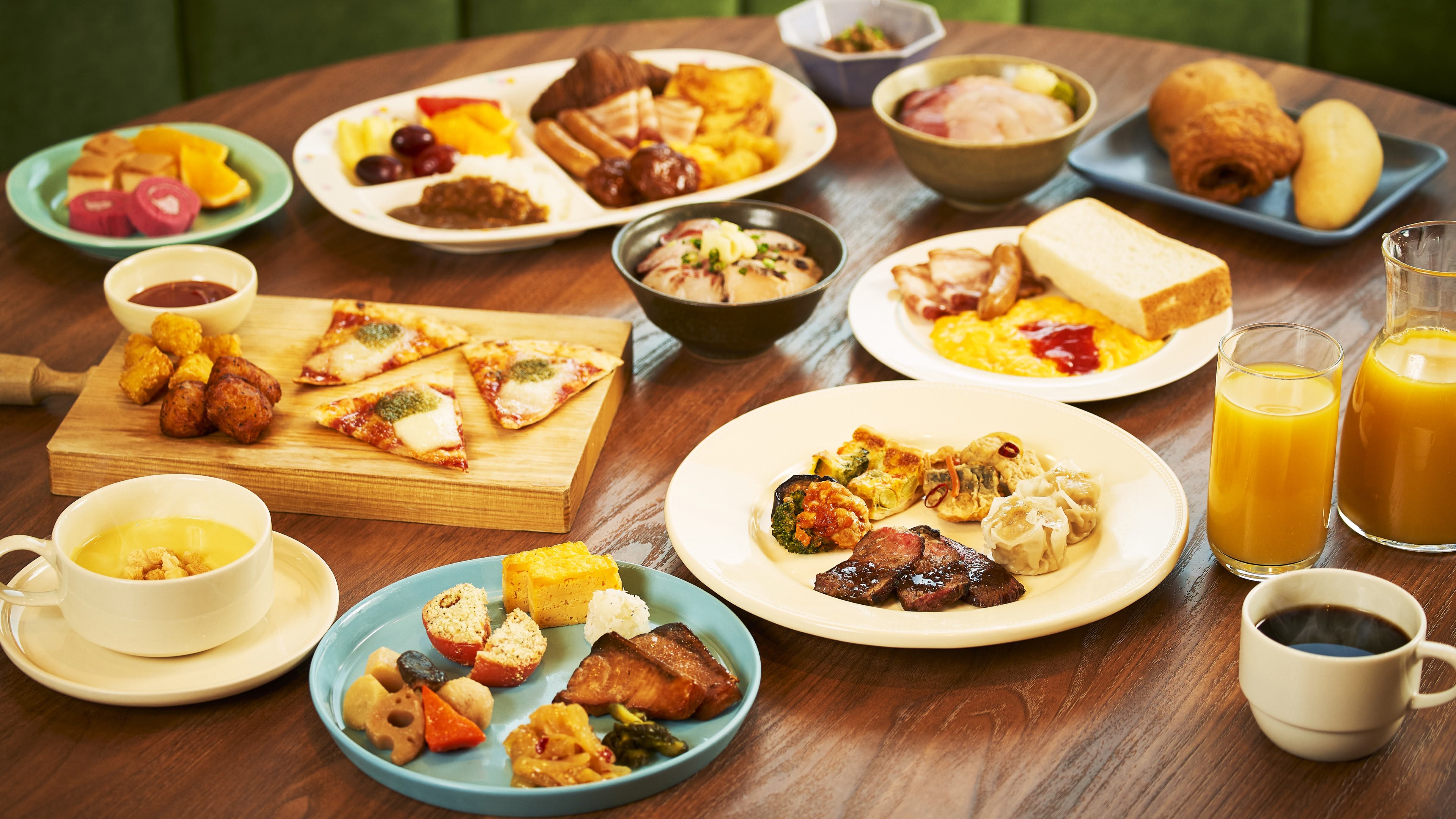 朝食ビュッフェ 盛り付けイメージ