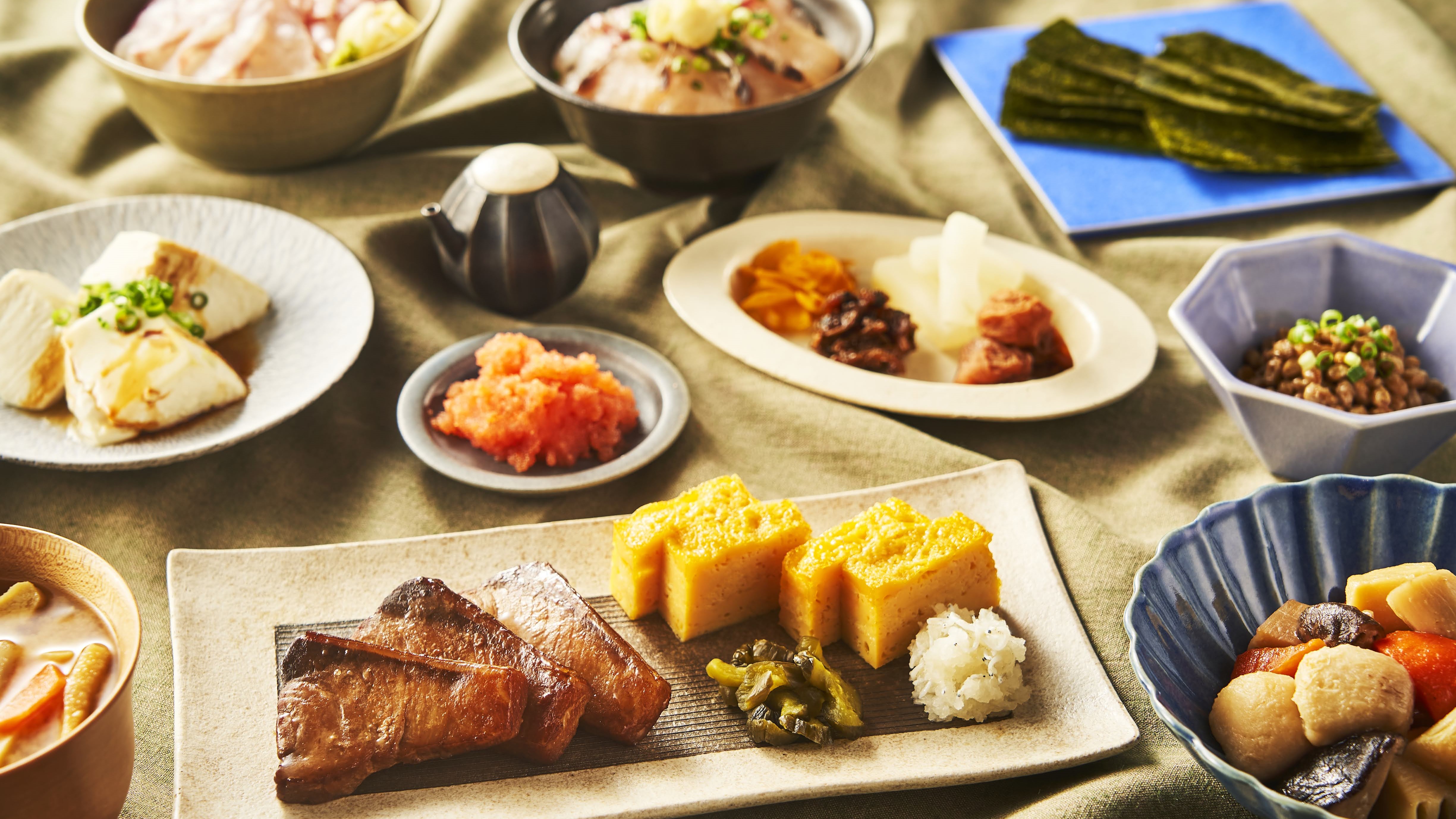 朝食ビュッフェ 盛り付けイメージ（和食）