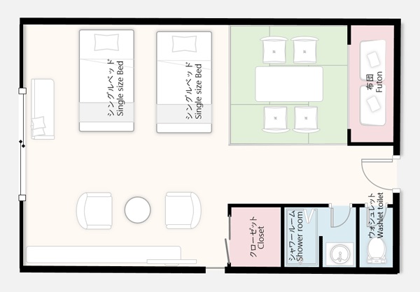 本館：コーナーツイン和室
