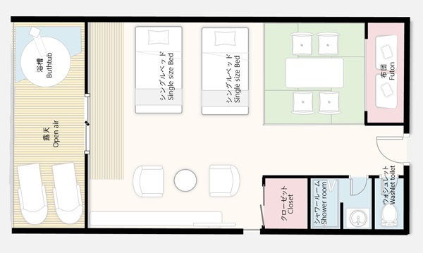 本館：コーナーツイン和室露天