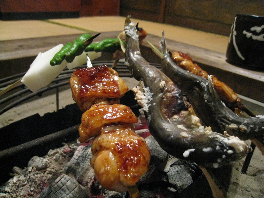 おすすめ！！　囲炉裏でお夕食♪♪　◎牛肉も食べよう◎　＜ふくしまプライド。＞