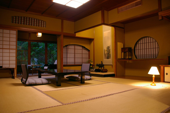 An example of a guest room facing the courtyard