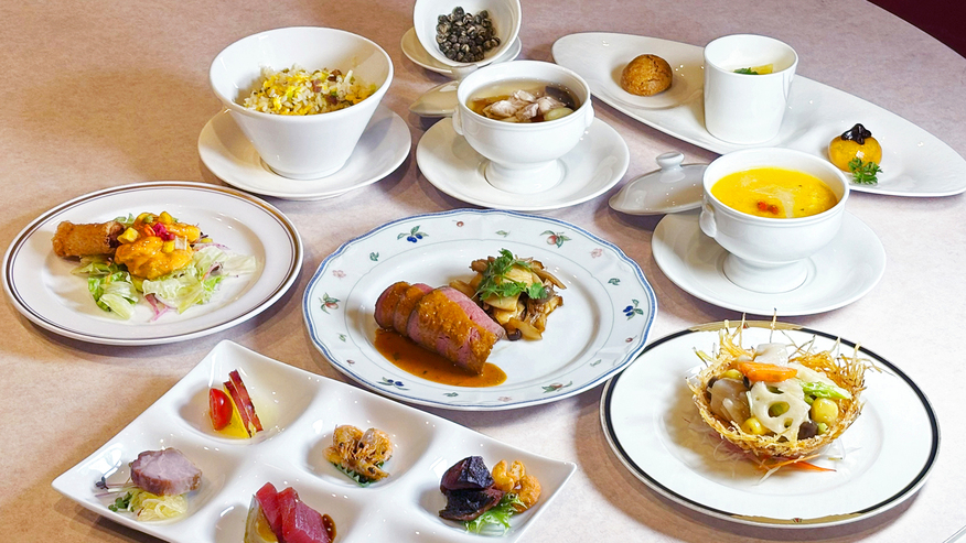 【5％OFF】【楽天スーパーSALE】中国料理「鳳凰」で食す！鳳凰菜譜コースプラン(夕食・朝食付き)