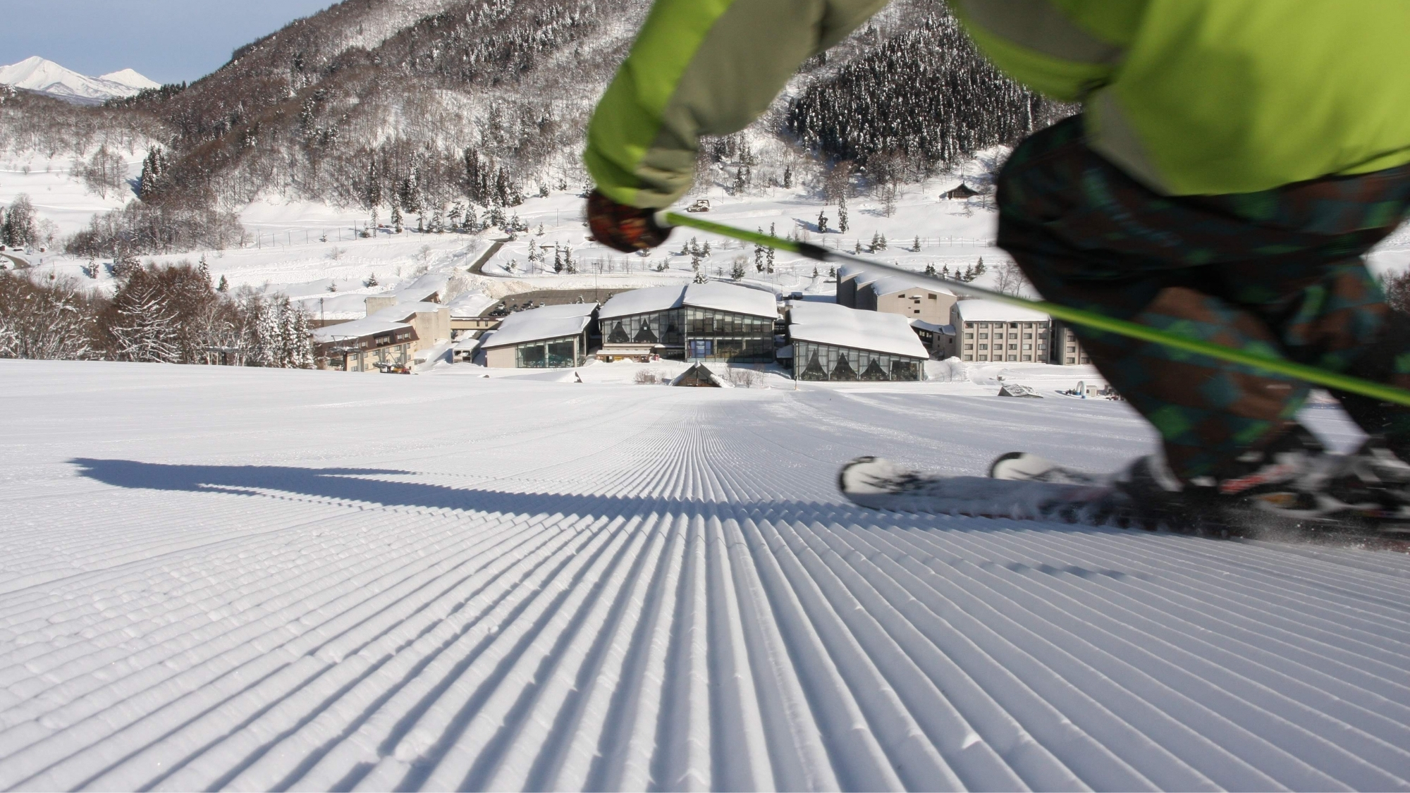 ◆朝いちばんはタングラム自慢の圧雪バーン☆ 