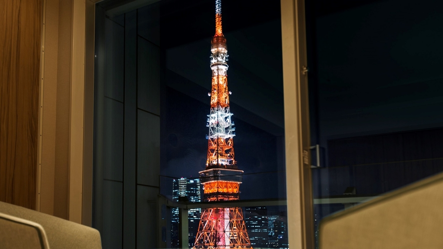 東京タワー側客室から見る東京タワー（イメージ）