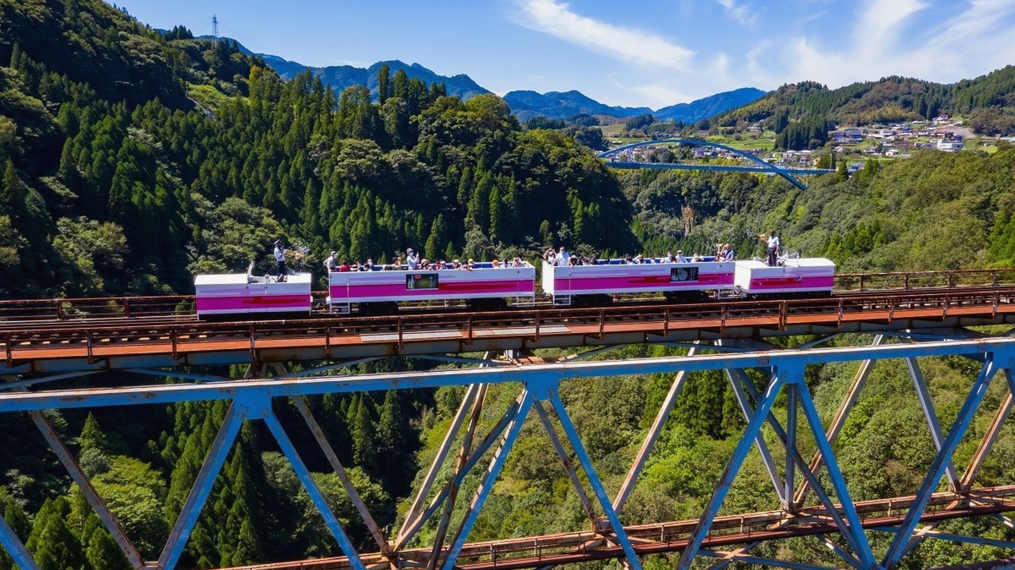 あまてらす鉄道まで車で5分。高さ105ｍ！の鉄橋から見る壮大な景色＠_＠！