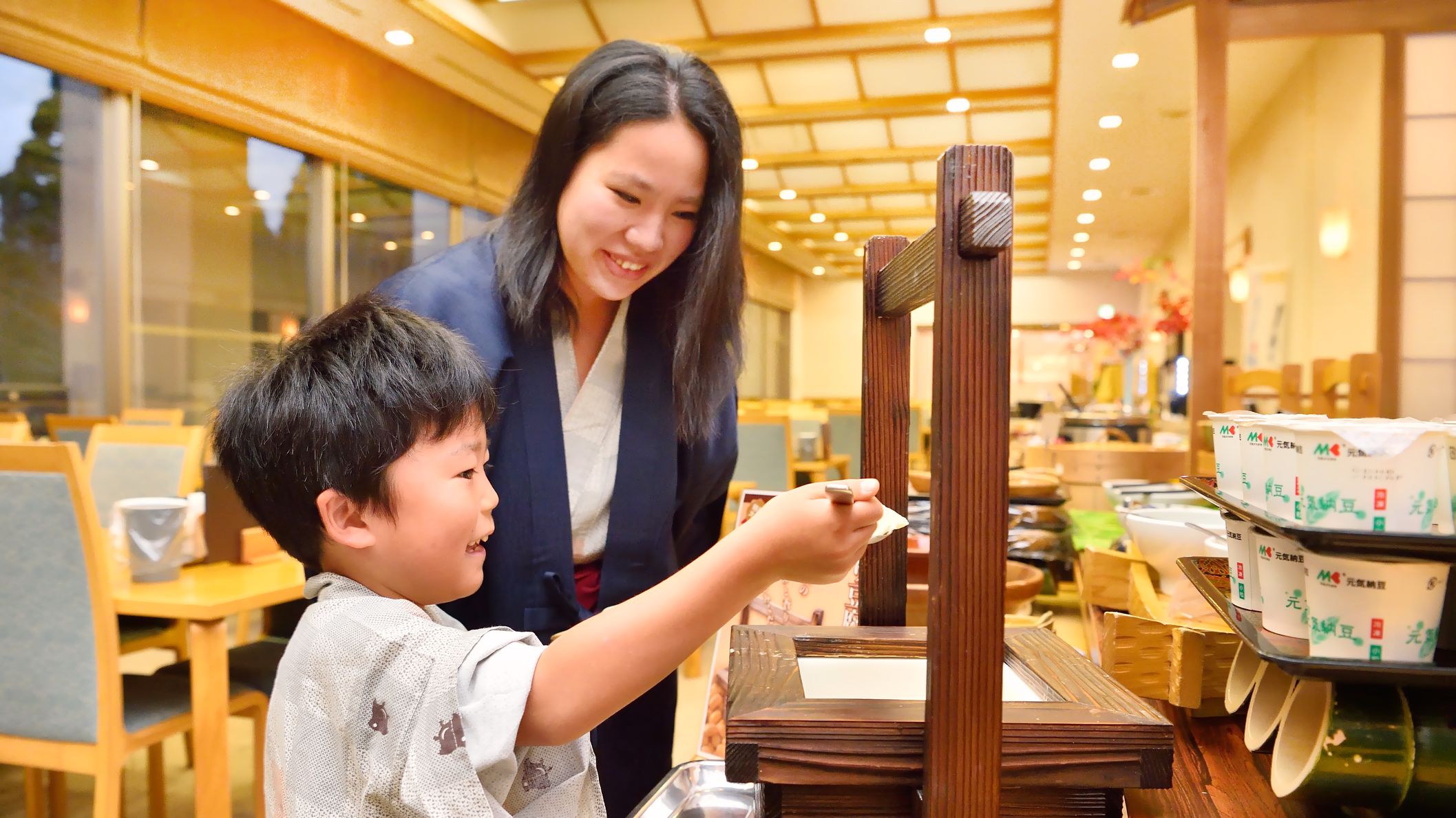 「手作り豆腐」もあって、たのしーい！面白ーい！