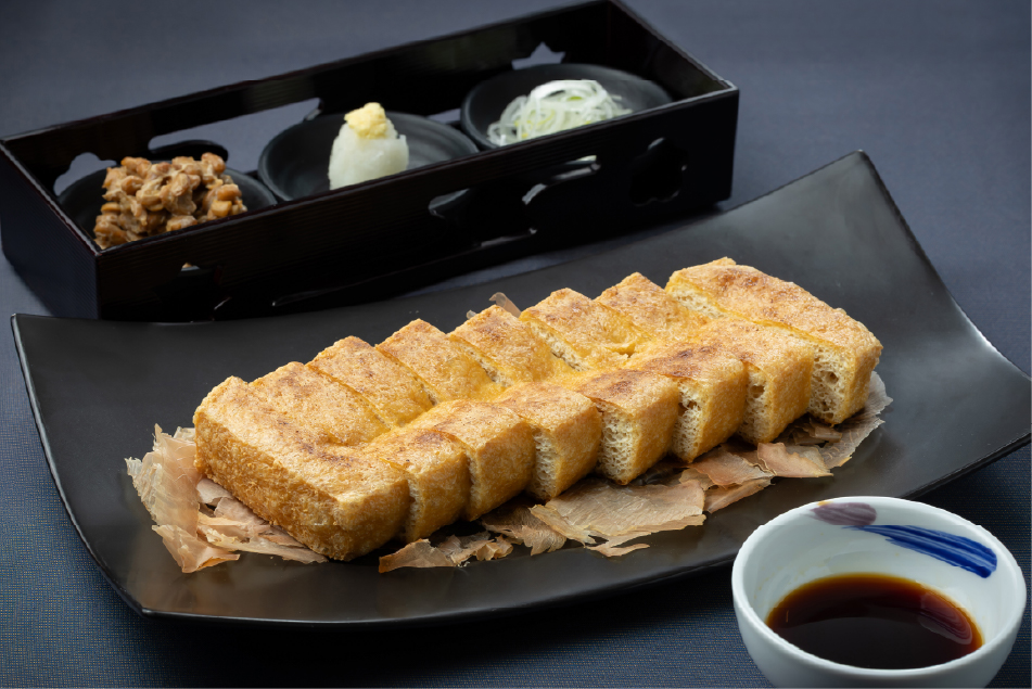 栃尾の油揚げ　薬味3種添え