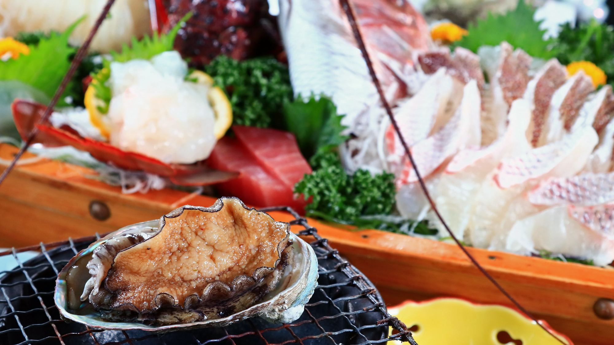 大漁コース一例◆伊勢海老＆アワビの豪華食材！