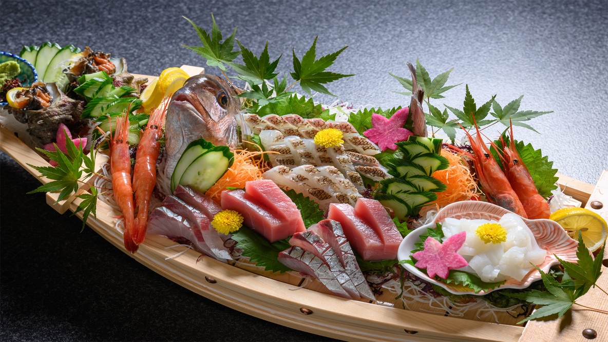 ◎【日帰り昼食】豪華舟盛付き海鮮会席でトドになろう！？（2階食事会場）