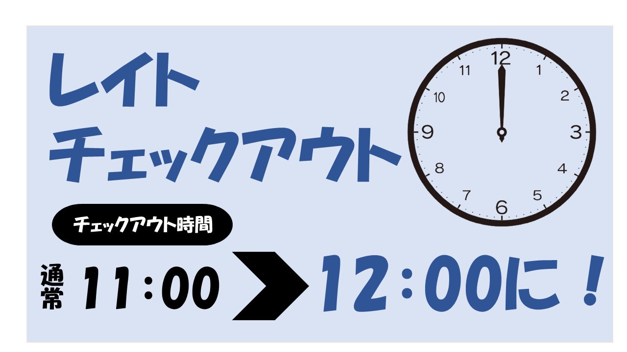★【レイトチェックアウト】〜12:00レイトチェックアウトOK！宿泊プラン　素泊まり（禁煙）★