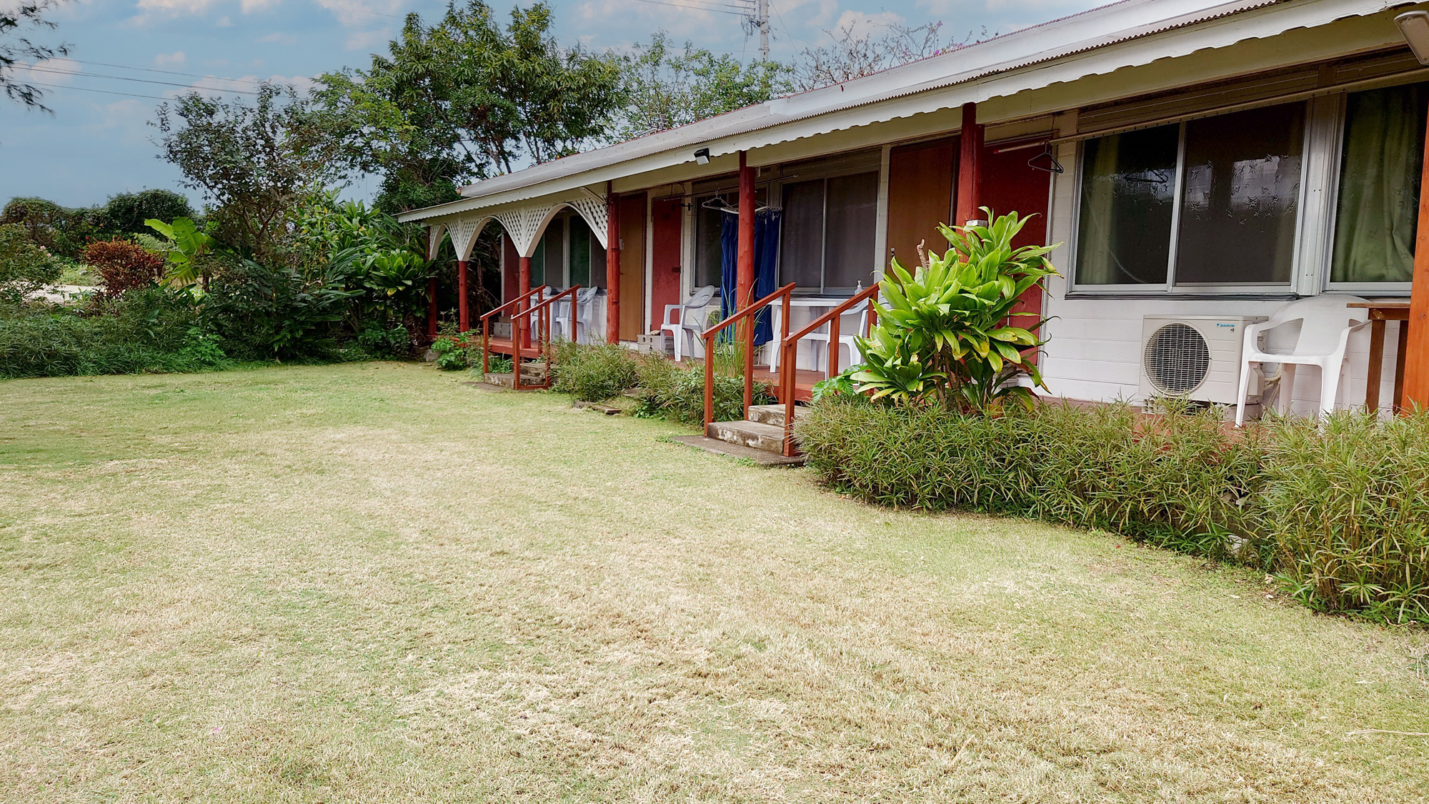 【ガーデン】民宿自慢の広々とした庭♪