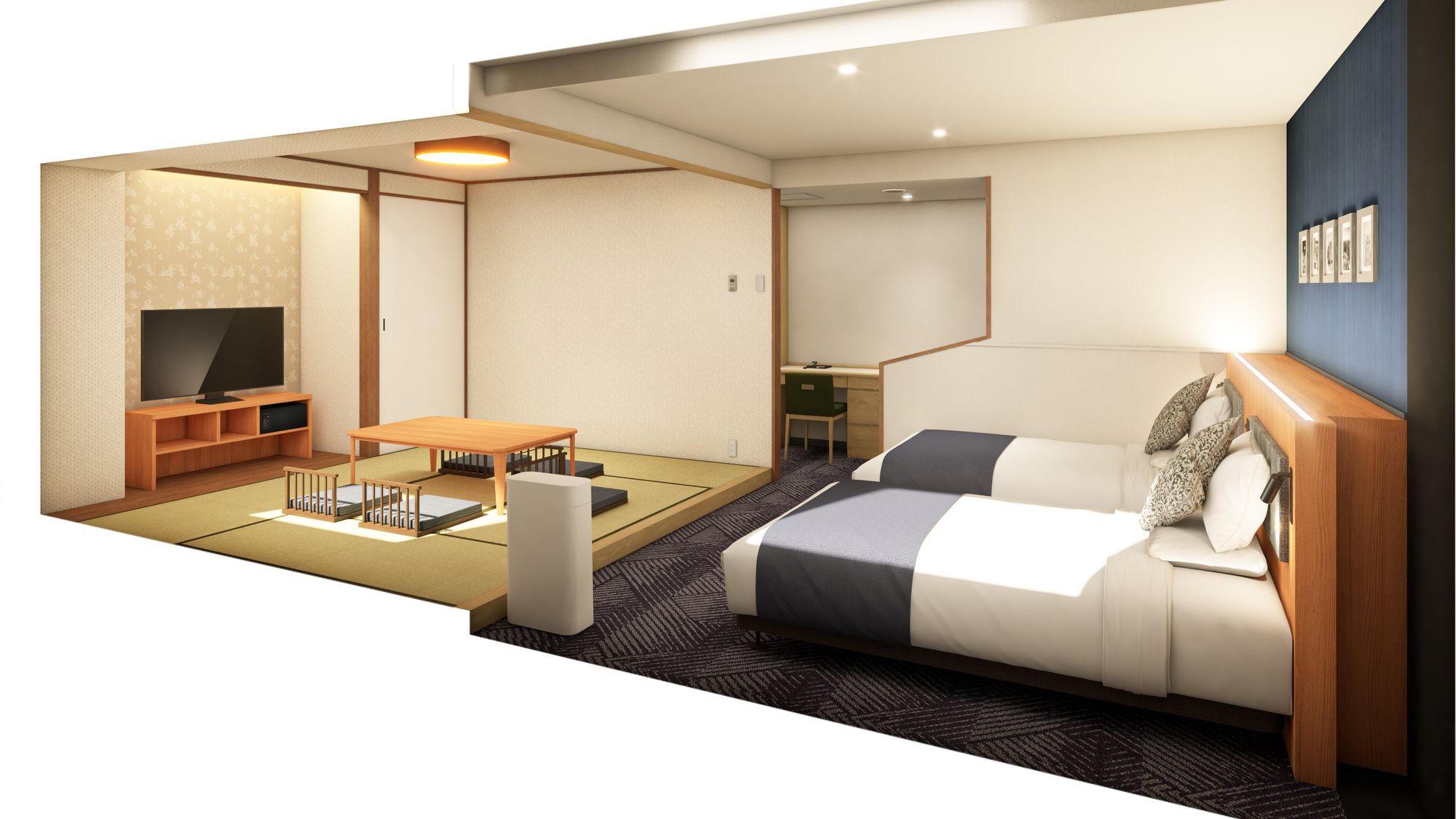 和洋室（ツイン・布団）（禁煙）　リニューアル後のお部屋イメージ一例