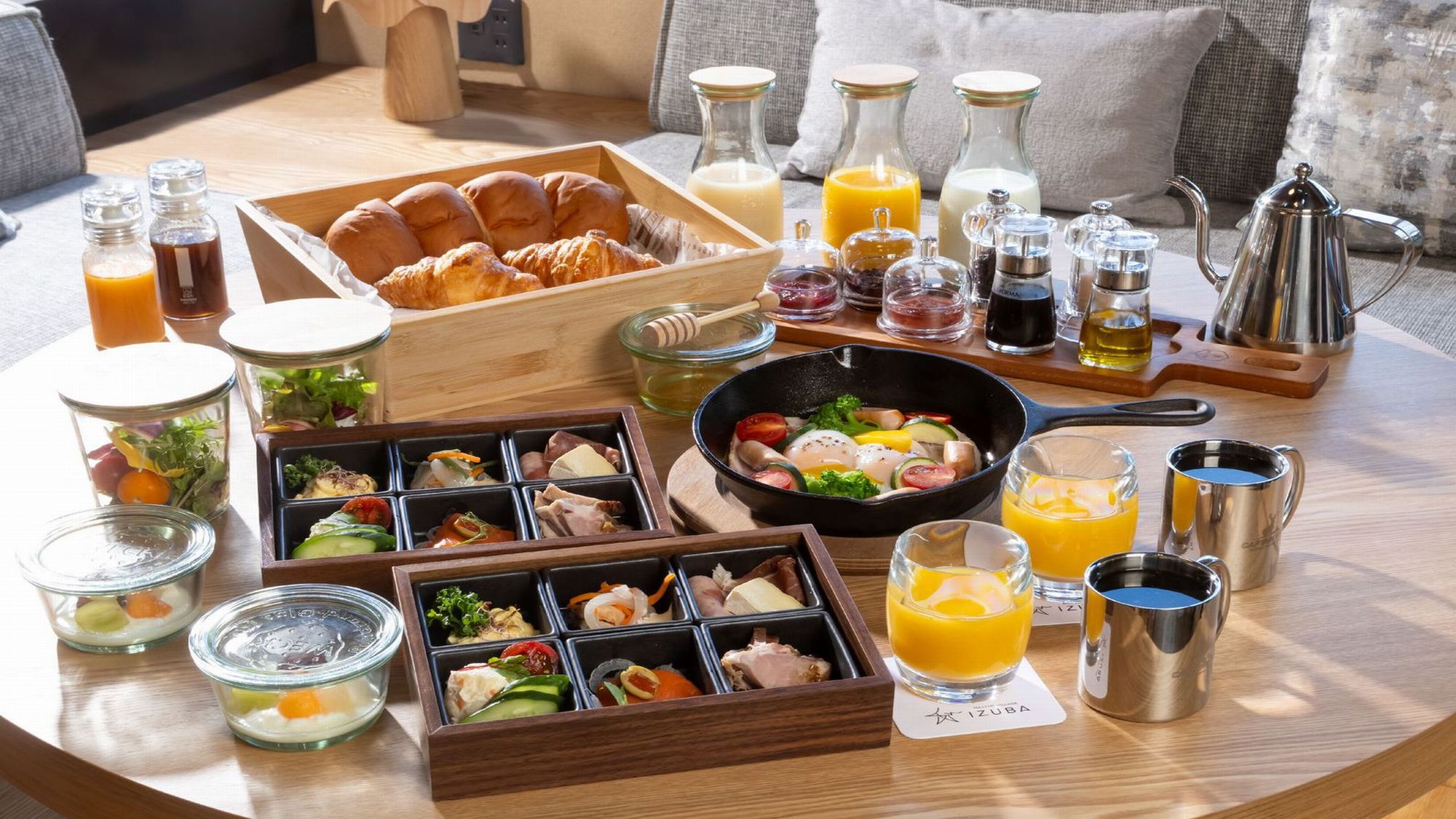 ◆Breakfast BOX／お部屋でパンや卵料理などの朝食をお愉しみください♪（イメージ）