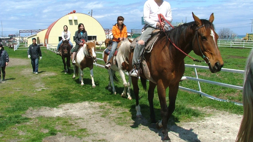◆乗馬体験イメージ写真（※写真提供＝網走市観光協会）
