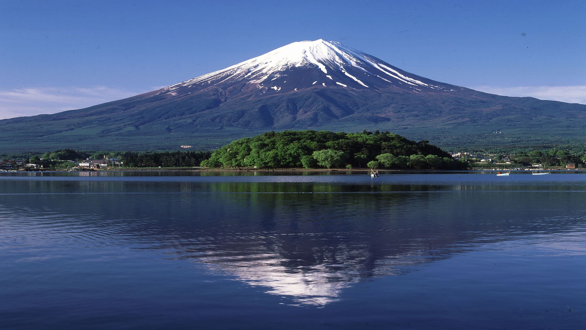 ■富士山と河口湖＜春＞（写真提供：富士河口湖　観光課）