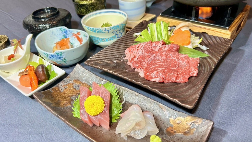 【1泊2食付き】宮崎県産牛の『焼きしゃぶ』を愉しむ◇天然温泉・露天風呂◇日向灘のオーシャンビュー◇