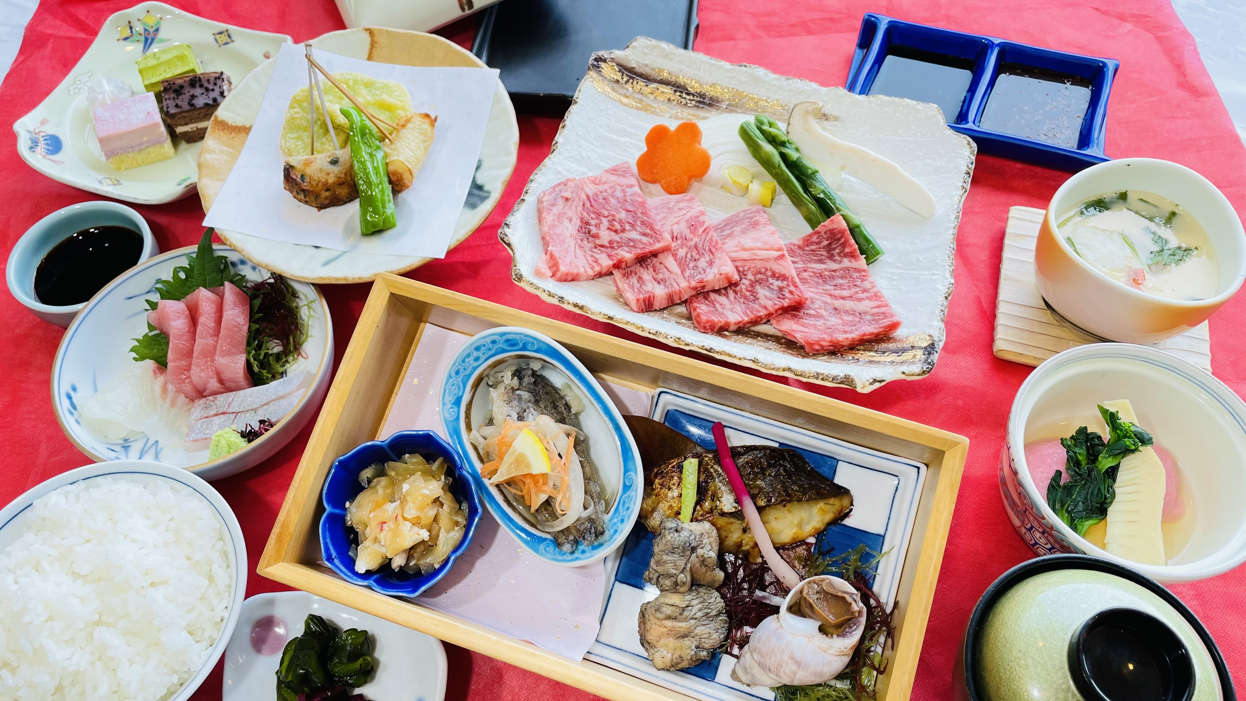 えらべる3種のご夕食【宮崎県産牛陶板焼き】