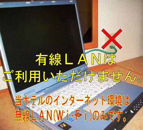 有線ＬＡＮは使用不可