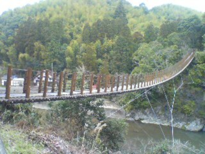【立神峡】　長い吊り橋