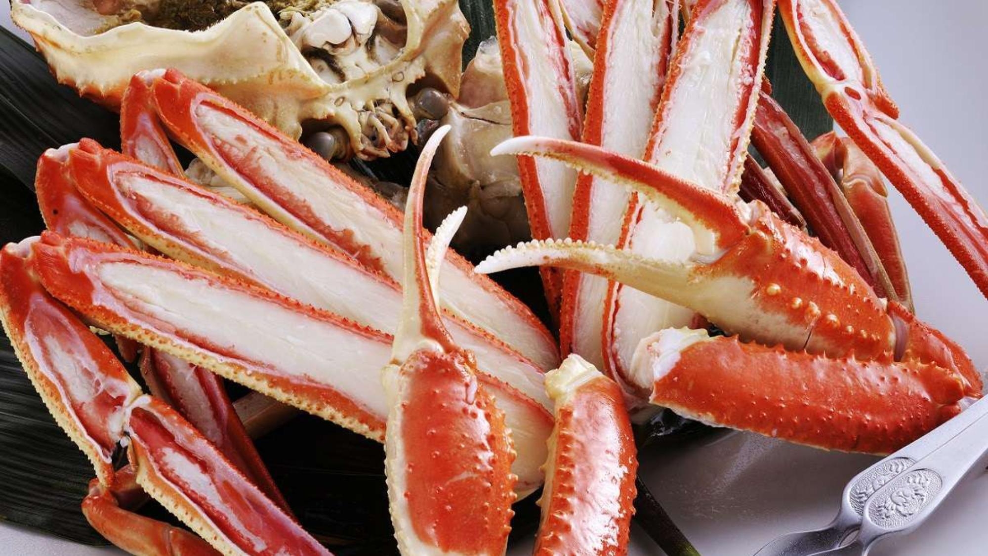 【蟹の宿〇メディア掲載御礼】蟹１杯を蟹刺し・炭火焼蟹で味わう〜冬のオールインクルーシブ◆5500円引