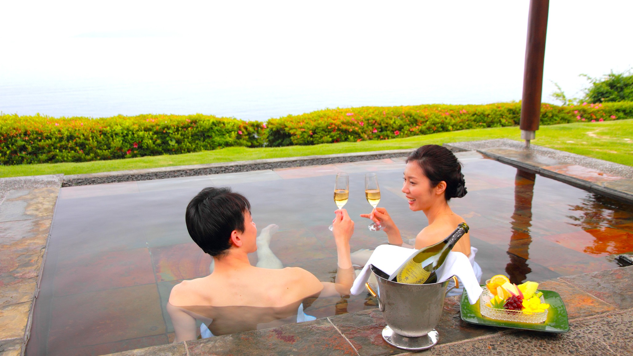 【スウィートバスタイム】 海と大島望む絶景を愛でながらシャンパーニュで乾杯！