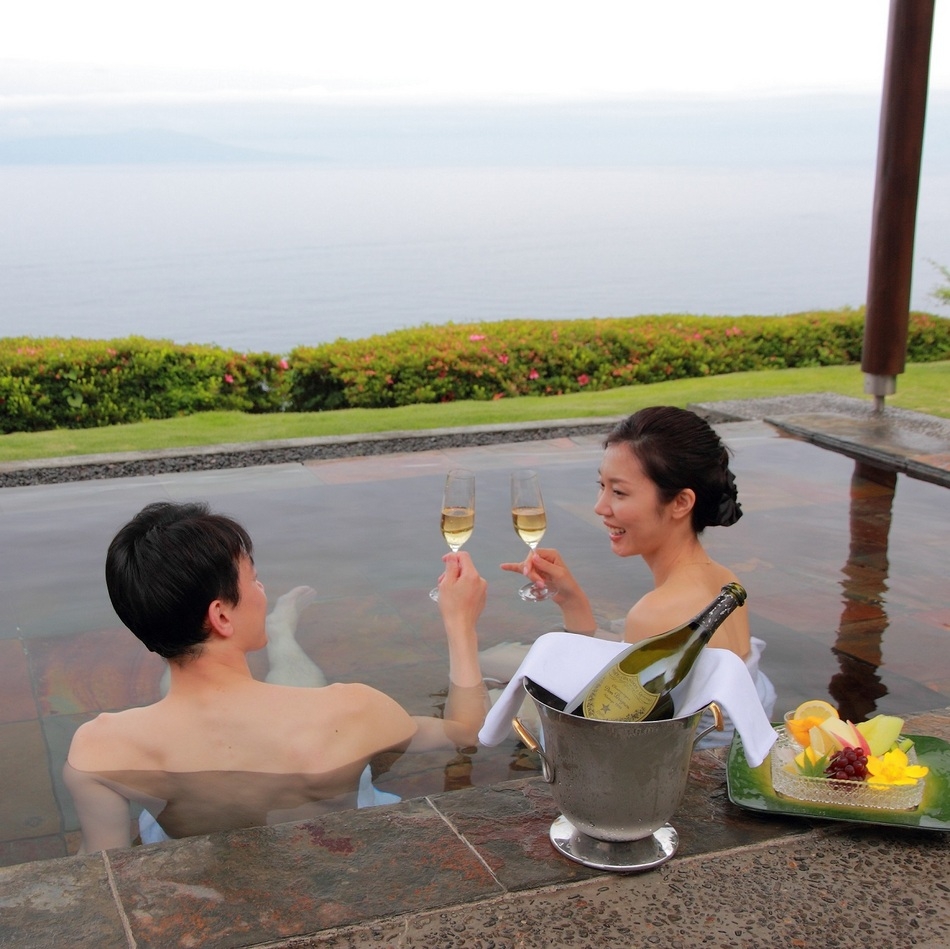 【スウィートバスタイム】 海と大島望む絶景を愛でながらシャンパーニュで乾杯！