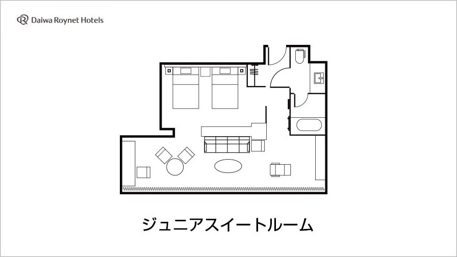 ジュニアスイートルーム 間取り