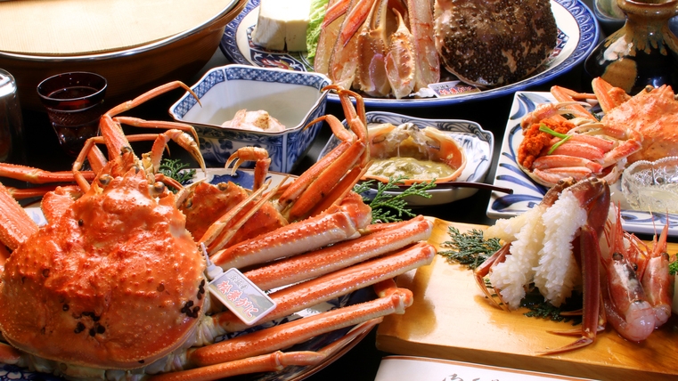 【当館1番人気！活松葉松コース】◇鮮度抜群◎ブランド活ガニ≪松葉ガニ会席≫!!24ｈ貸切温泉