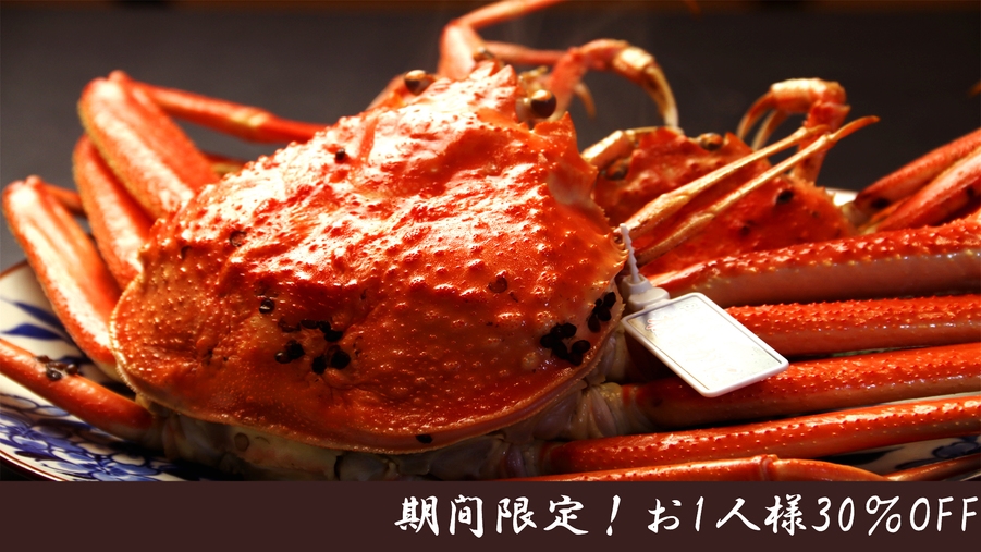 タイムセール！30％OFF【松葉ガニ1人1杯付】水揚げ1〜3番ランク松葉ガニを心ゆくまで◎フルコース