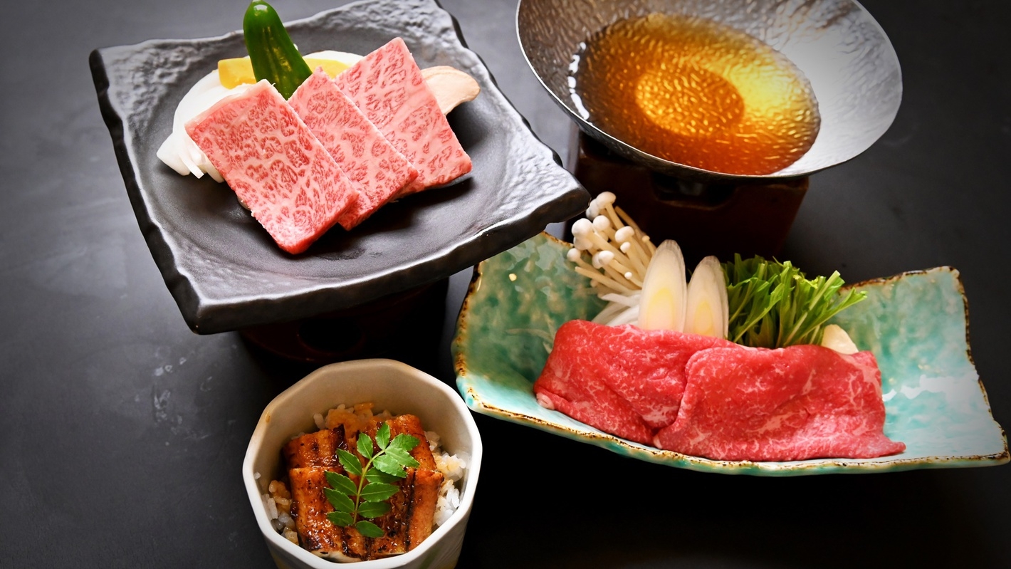 【熊野牛会席】ブランド牛「熊野牛」や紀州勝浦産の「生まぐろ」など紀州の美味を味わい尽くそう