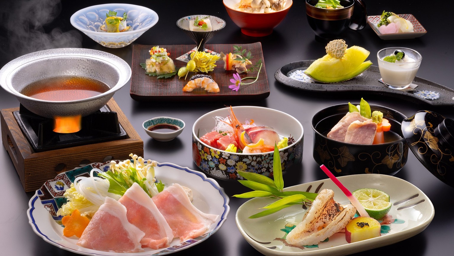 【秋冬の基本料理】郷土の味をふんだんに「のどぐろ・能登豚しゃぶしゃぶ会席」（食事処 加賀鳶）
