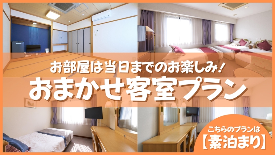【当日までのお楽しみ☆】お部屋おまかせプラン《素泊り》