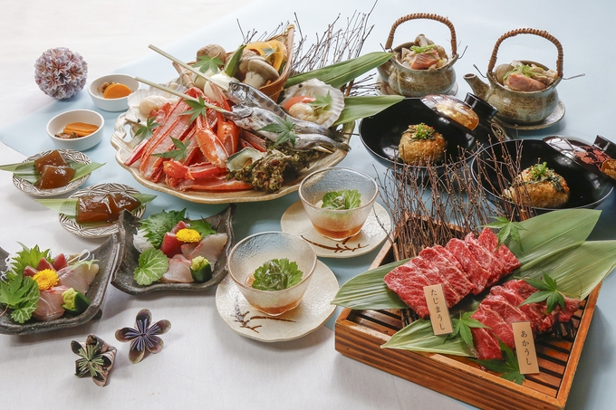 足軽旅館　名物！★囲炉裏★で最高級の2大和牛食べ比べプラン