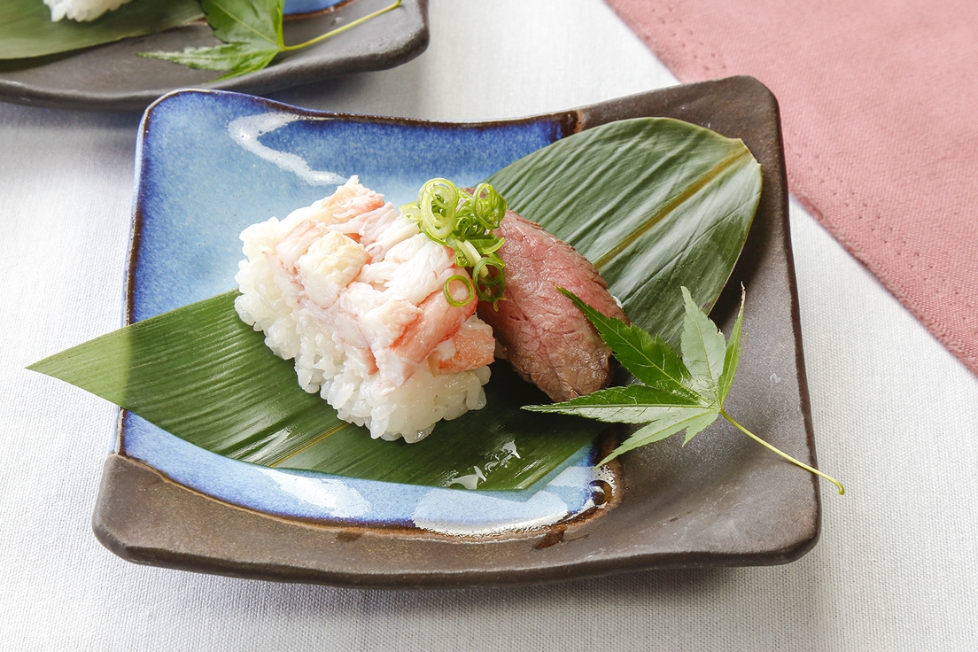 【冬にほっこり温かい山賊鍋】平日限定！ズワイカニ×しし肉×但馬どり＋押寿司の食べ比べ「寒椿プラン」