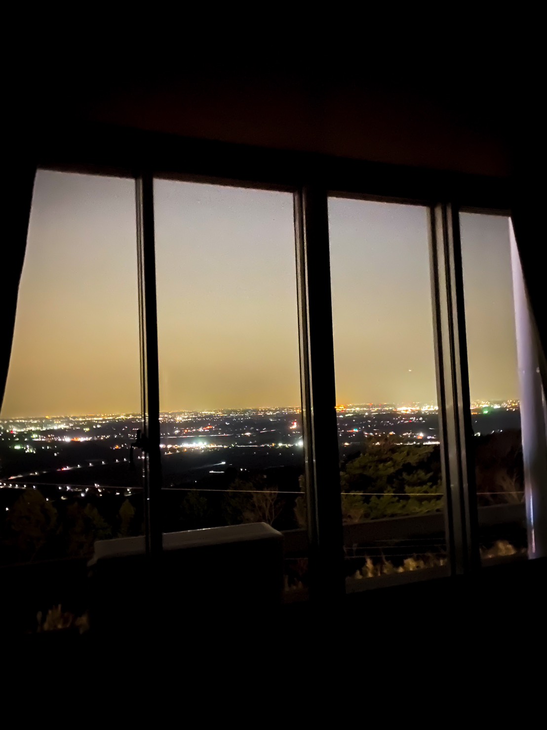 夜　お部屋からの夜景（関東平野側）
