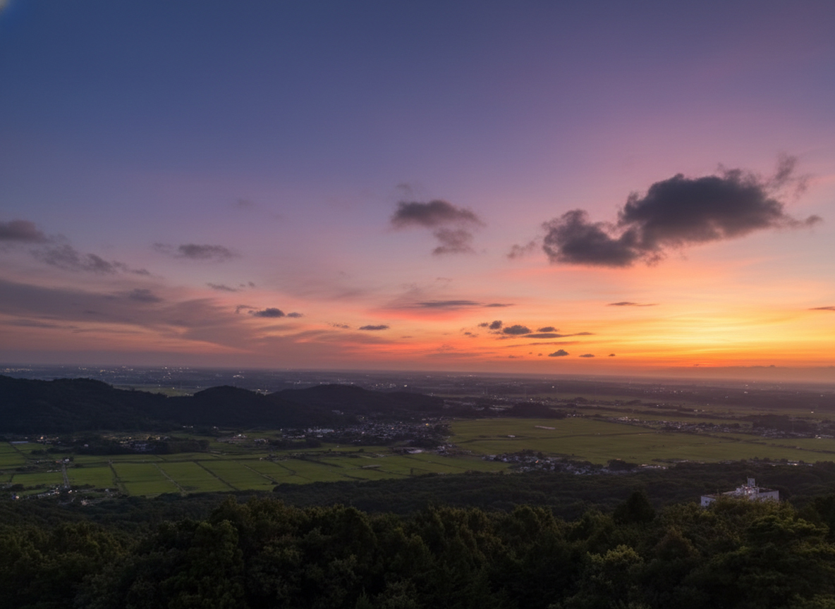 当館からの夕景