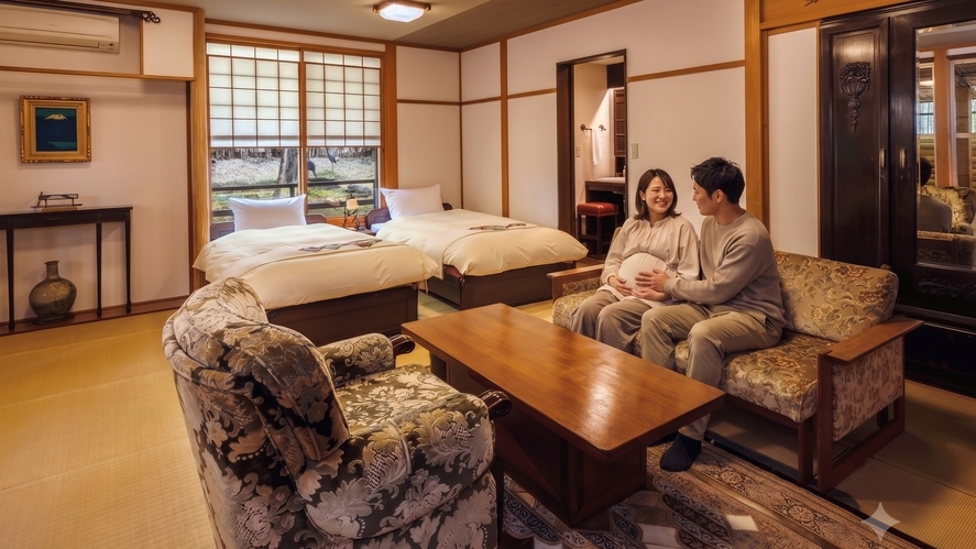 【マタニティ】世界にひとつの秩父銘仙の桐箱のへその緒入れをプレゼント！妊婦さんが安心して泊まれる宿