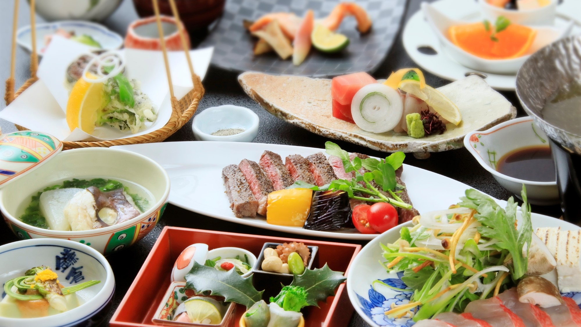 海側客室●温泉◆牛ステーキ+金目鯛しゃぶしゃぶ『プレミアムグルメ』【添い寝無料】お子様歓迎