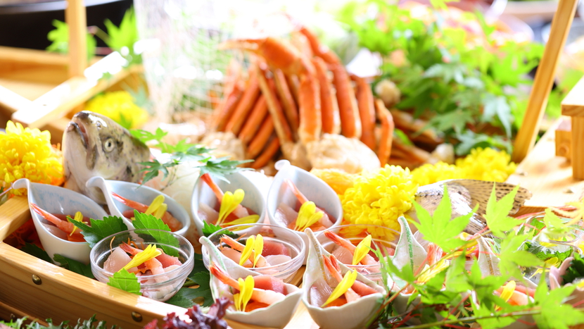 【夕食】長野県だけど、お刺身美味しいね！って言っていただけるよう、仕入れにも拘っています。