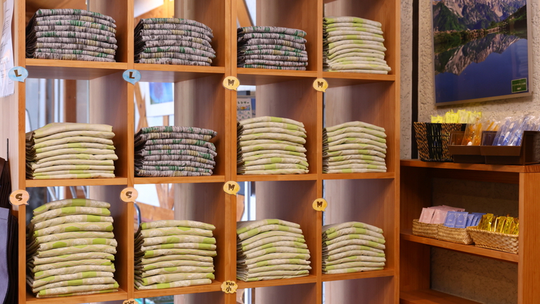 大人145～185cm、子供用も90cmから用意があります（浴衣はフロント前にご用意しております。）