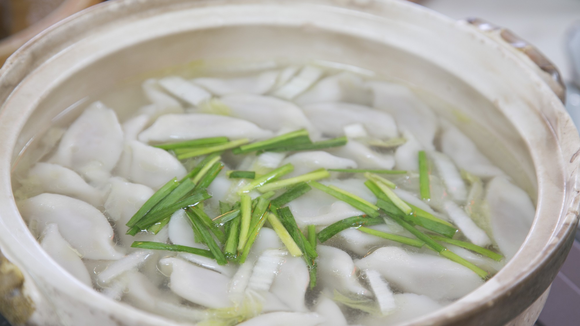 【朝食】当ホテルで人気の水餃子。朝は食べやすいし栄養もたっぷり取れますね。