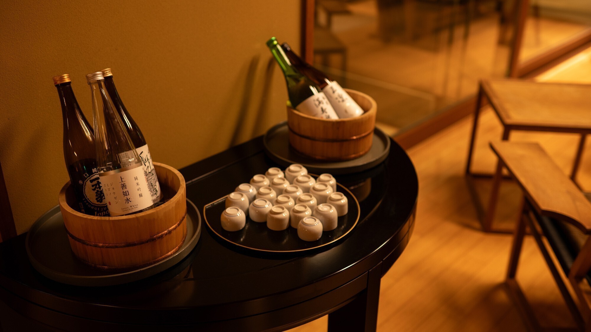 地元北陸の日本酒を無料でご用意しております