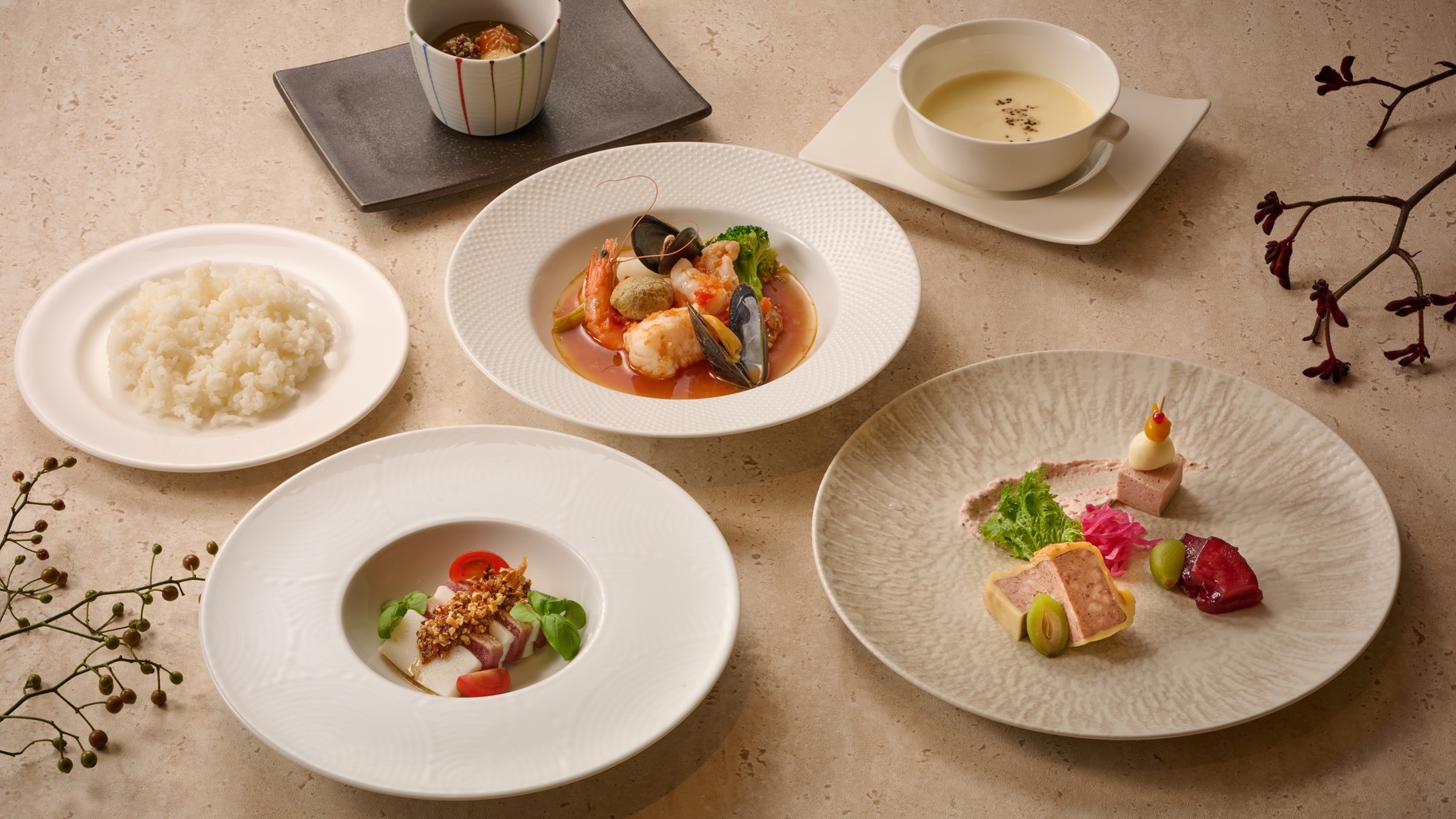 【綾館 モニタープラン】口コミ投稿で2名で10，000円引き！極ディナー 〜2食付 casual〜