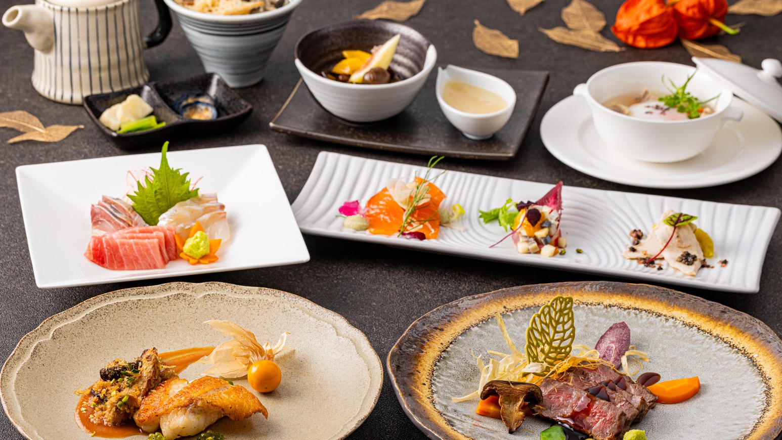 【LUXDAYSセール】「和-fusionの夕食」季節の三昧ディナー最上位グルメ 〜premium〜