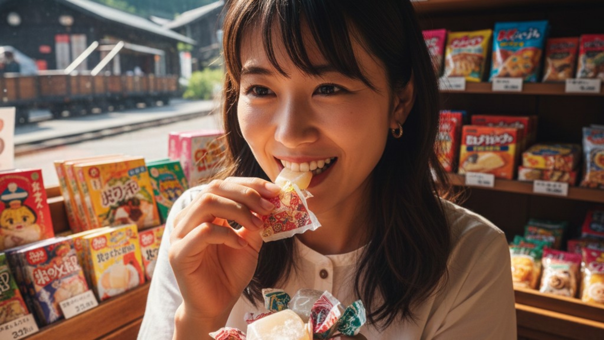 地元名物の「別子飴」を堪能！※イメージ
