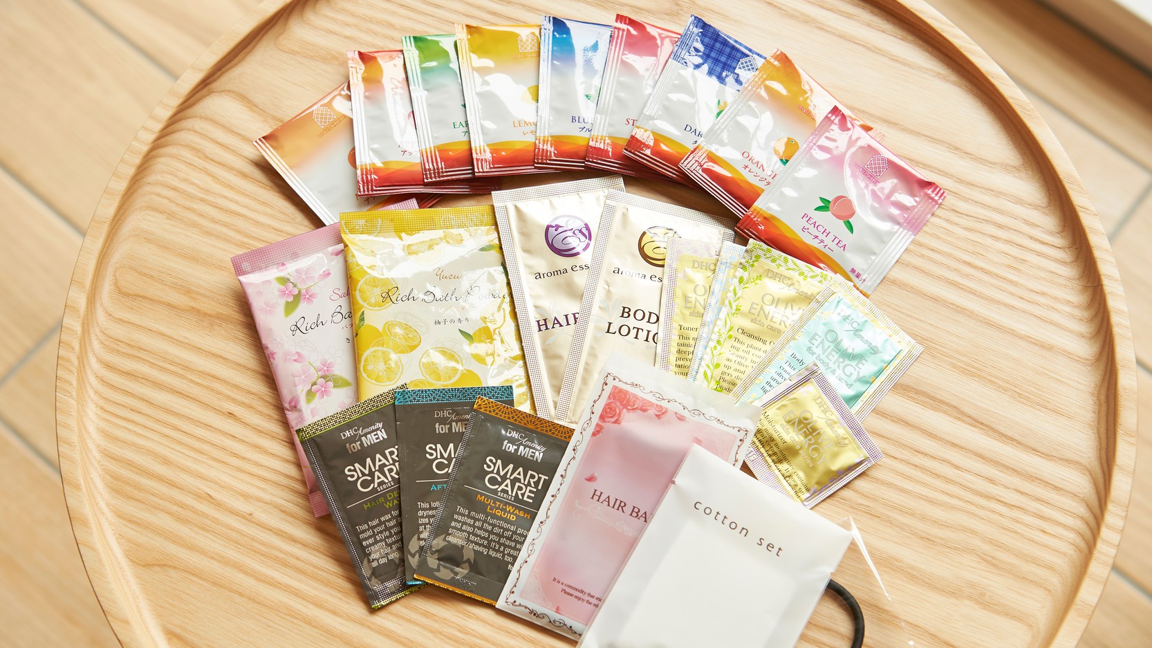 充実のフリーアメニティ 1階ロビーにてご用意しております。